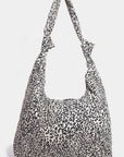 Fame Leopard Knotted Strap Shoulder Bag