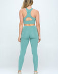 OTOS Active Two Piece Activewear Set with Cut-Out Detail