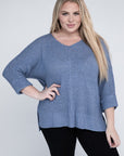 Eesome Plus Size Crew Neck Knit Sweater