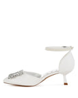 Onkana Diamante Brooch Kitten Heel Sandals