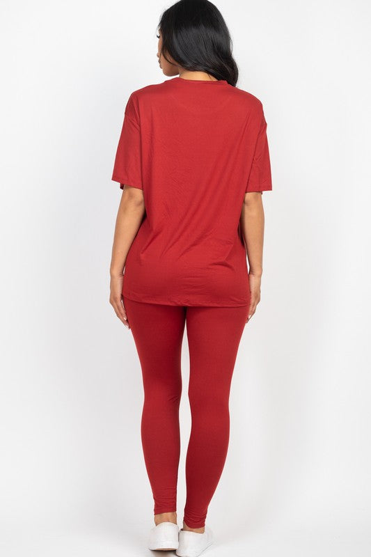 Oversized T-shirt & Leggings Set