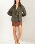 HYFVE Try tTo Keep Up Ruffled Blouse - Online Only