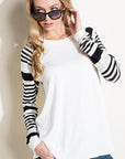 e Luna PLUS Engineering Striped Mix Top