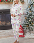 Floral Pullover and Drawstring Lounge Set