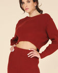 HYFVE Ribbed Knit Crop Top & Skirt Set