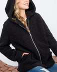 e Luna Sherpa Fur Hoodie Jacket