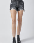 RISEN Full Size High Rise Distressed Denim Shorts