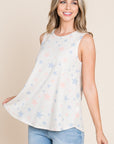 BOMBOM Star Print Round Neck Tank