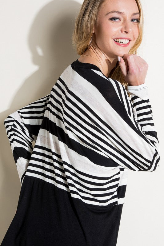 e Luna Engineering Striped Boxy Top