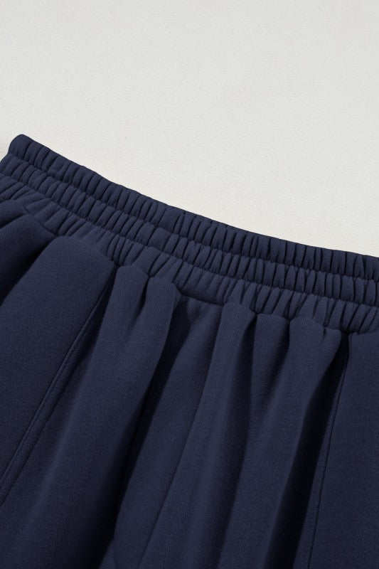 Solid Reverse Seams Hoodie and Joggers Set