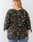 Zenobia Plus Size Floral Round Neck Blouse