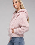 Fluffy Zip-Up Teddy Hoodie