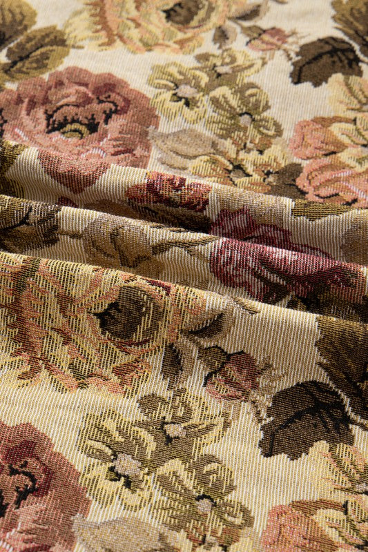 Floral Waffle Knit Patchwork Chest Pocket Buttoned