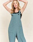 ADORA Knotted Wide Strap Wide Leg Overalls