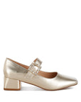 Abeba Diamante Brooch Metallic Mary Jane Pumps