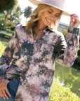 e Luna Plus Tie Dye Button Down Shirts