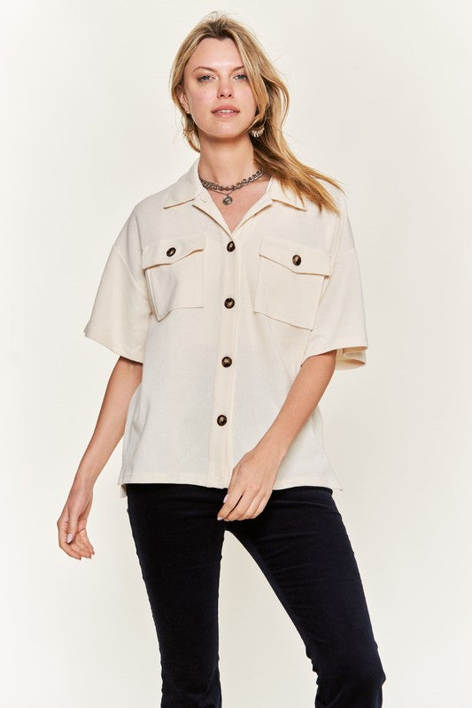 Jade By Jane Smile Face Back Shirt