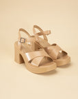 TOUCH-S Crisscross Sandal Heels