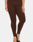 Yelete Full Size Seamless Fleece Lined Leggings