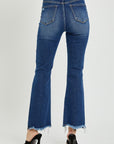 RISEN High Rise Distressed Crop Flare Jeans