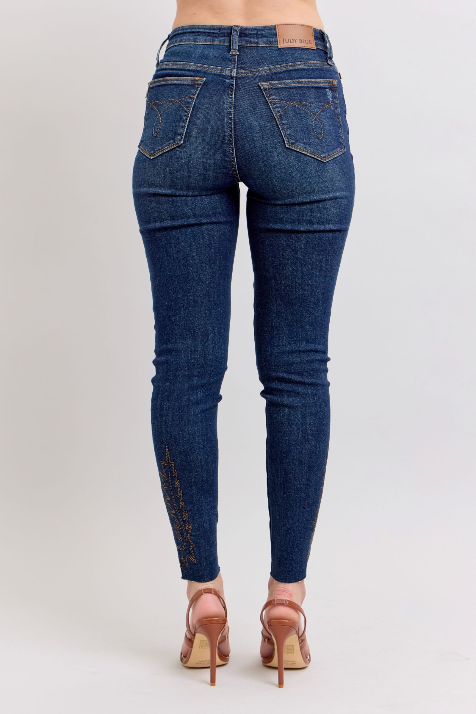 Judy Blue Full Size Embroidered High Rise Skinny Jeans Plus Size