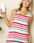 e Luna Multi Striped Tank Top