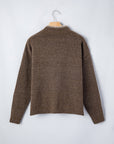 Chicory Floral Embroidered Mock Neck Sweater