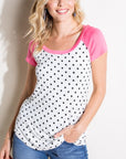 e Luna PLUS Polka Dot Mix Baseball Top