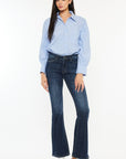 Kancan Full Size Mid Rise Flare Jeans