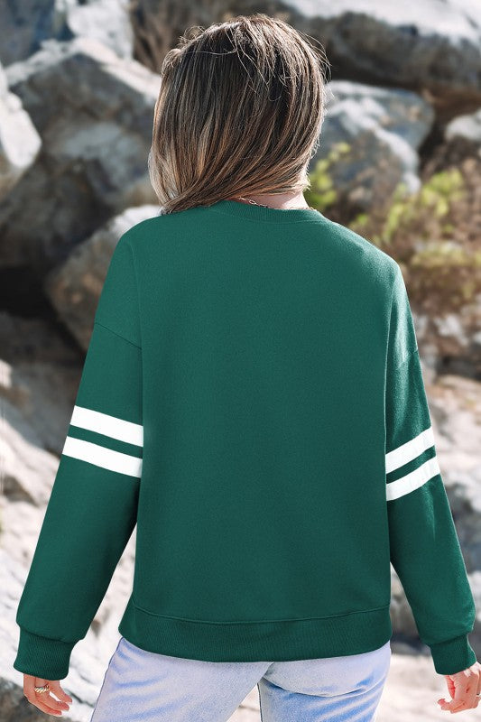 Taylor Striped Oversized Sweatshirt