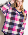 e Luna PLUS Multi Plaid Boxy Top