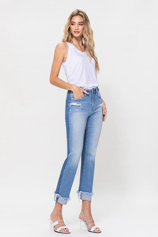 Flying Monkey High Rise Ankle Straight Jeans - Online Only