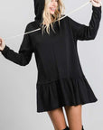 Jade By Jane Black Girly Peplum Hoodie Tunic