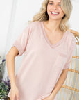 Washed Terry Rib Mixed Top - Online Only - My Pampered Life Seattle