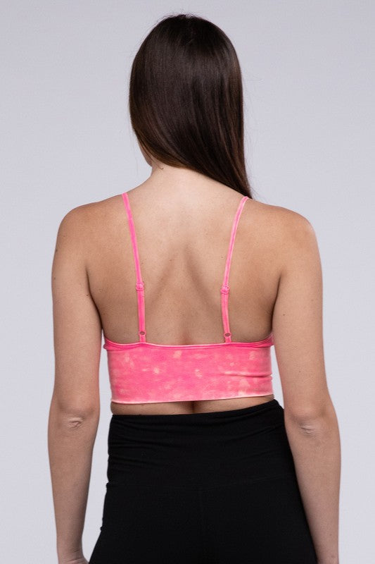 ZENANA Washed Ribbed Bra Padded Tank Top