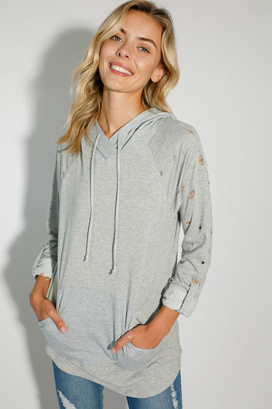 e Luna Distressed Sweatshirt