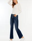 Kancan Mid Rise Button Fly Flare Jeans