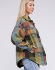 BiBi Loose Fit Buttoned Down Check Shirt Jacket