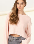 HYFVE Soul Mate Drop-Shoulder Cropped Sweatshirt