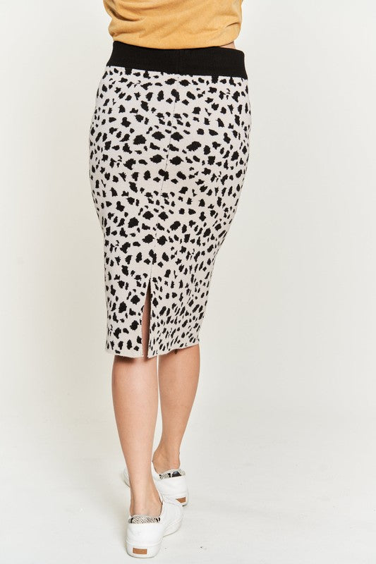 PLUS Jade By Jane Animal Print Sweater Skirt