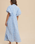 Annie Wear Floral Smock Detail Puff Sleeve Dress