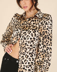 Lilou Satin Leopard Blouse