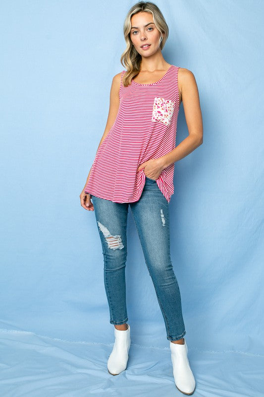 e Luna Mixed Tank Top