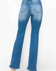 bytos Full Size Distressed High Rise Jeans with Pockets