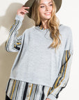 e Luna Plus Solid Multi Stripe Mixed Top