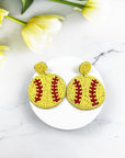 Seed Bead Sports Ball Post Earrings - Online Only