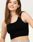 HYFVE Perfect Girl Ribbed Open-Back Crop Top