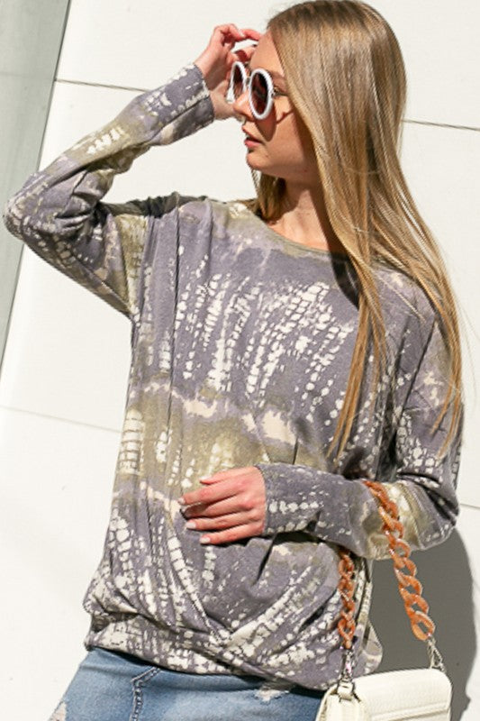 e Luna PLUS Bamboo Tie Dye Sweatshirt