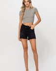 VERVET by Flying Monkey High Rise Crisscross Stretch Shorts