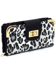 Fashion Turn Lock Crossbody Wallet - Online Only